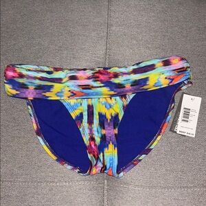 Kenneth Cole Reaction: Fold-Over Waist Bikini Bottom - Vibrant Abstract Print